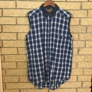 EXP Vintage Plaid Sleeveless Top